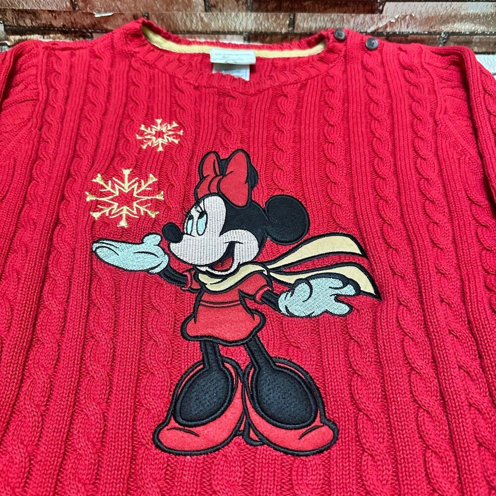Disney Store Minnie Mouse cable knit Sweater XS - Picture 7 of 12